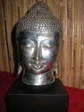 t�te de boudha en bronze chrom�