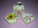 Petites boites avec fleurs