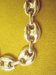 Chaine argent maille grain de caf�